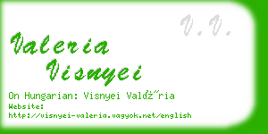 valeria visnyei business card